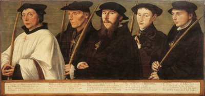 Five Members of the Utrecht Brotherhood of Jerusalem Pilgrims by Jan van Scorel